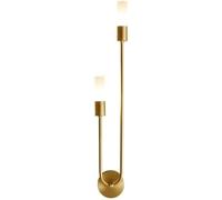 CXYWBD Gold Creative Acrylic Sconces Nordic Light Luxury Backdrop Double Iron Lamp for Bedroom Hallway Living Room Wall Lights Aisle Bedside Decoration Lighting Fixture