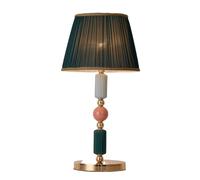 CXYWBD -in Table Lamp, Metal Base Fabric Lampshade, with Cord Switch, Bedroom Bedside Dining Room Suitable for bedrooms, Living Rooms, Offices, Book(Green)