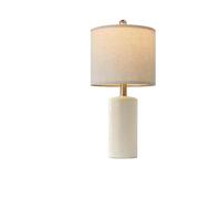CXYWBD Inch Ceramic Table Lamp Set of Two with Linen Lampshade Room Bedroom Study Office Decoration Suitable for bedrooms, Living Rooms, Offices, Book(White - Single)