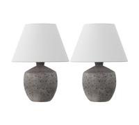 CXYWBD Inch Minimalist Resin/Iron LED Table Lamp Set of 2 Bedroom, Room, Office, College, Nightstand Decoration Suitable for bedrooms, Living Rooms, Offices, Book(Antique Gray)