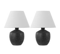 CXYWBD Inch Minimalist Resin/Iron Table Lamp Set of 2 Bedroom, Room, Office, College, Nightstand Decoration Suitable for bedrooms, Living Rooms, Offices, Book(Black)