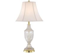 CXYWBD Inch Ornate Style Table Lamp with Fabric Lampshade, Decorative Room Bedroom Nightstand Home Suitable for bedrooms, Living Rooms, Offices, Book(Single - Cut Glass)