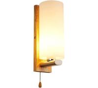 CXYWBD Japanese Solid Wood Lamp Pull Wall Light E27 Bedroom Sconces Mounted Lights Lighting Fixtures for Dining/Living Room Corridor Balcony Aisle