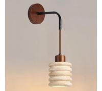 CXYWBD Japanese Style Natural Stone Lamps Solid Wood E26/E27 Base Sconces Adjustable Hanging Wire Hote Study Wall Light for Kitchen Corridor Living Room,Shape2