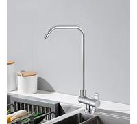 CXYWBD Kitchen Faucets Water Filter Faucet with ° Rotation Folding Reverse Osmosis Utility Sink Faucet,Chrome-Black(Chrome)