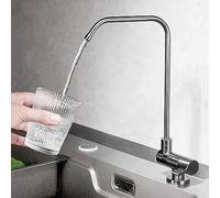 CXYWBD Kitchen Faucets Water Filter Faucet with ° Rotation Folding Reverse Osmosis Utility Sink Faucet,Chrome-Black(Drawing)