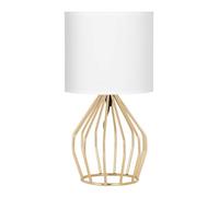 CXYWBD Lamp with Hollow Base Linen Lampshade, Bedroom, Room, Side Table, Desk Decoration Suitable for bedrooms, Living Rooms, Offices, Book(Gold)