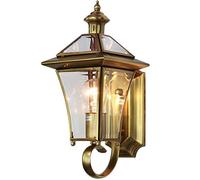 CXYWBD Lamps Brass Light Outdoor Lantern Lamp IP55 Waterproof Garden Terrace Patio Porch Wall Sconces Copper Gold * 45cm