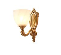 CXYWBD Lamps Sconces All Bronze Style Single Bedroom Bedside Background Aisle Corridor Double Head Lamp Wall Light E27 Indoor and,One Color-M
