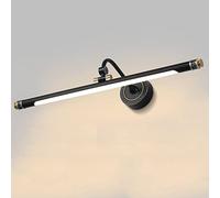 CXYWBD Lamps Sconces Copper Vanity Wall Lamp LED Bathroom Light Bar Adjustable Bath Mirror Front Lighting Fixture Rotatable Vanity,Svart-4000k-62cm