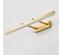 CXYWBD Lamps Sconces LED Brass Front Lamp Linear Bathroom Light Fixture Copper Bar Over Mirror Lighting Fitting Adjustable Vanity Wall Mirror,One Color-98cm