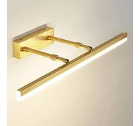 CXYWBD Lamps Sconces LED Brass Front Lamp Linear Bathroom Light Fixture Copper Bar Over Mirror Lighting Fitting Adjustable Vanity Wall Mirror,One Color-43cm