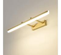 CXYWBD Lamps Sconces LED Brass Front Lamp Linear Bathroom Light Fixture Copper Bar Over Mirror Lighting Fitting Adjustable Vanity Wall Mirror,One Color-58cm