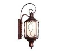 CXYWBD Lamps Sconces Mounted Rustic Outdoor Outside Wall Landscape Light Fixtures Waterproof Anti-Rust with Glass Shade - Retro Iron,Black Red