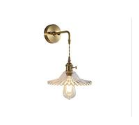 CXYWBD Lamps Sconces Nordic Copper Light PostBedside Corridor Aisle Creative Personality Art Bedroom Glass Wall Lamp Lightin-F,E