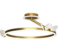 CXYWBD LED 68W Living Room Intelligent Dimming Light Creativity Ring Shape Wrought Iron Lamp Chandelier,Pendant Lighting Ceiling