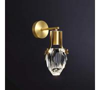 CXYWBD LED Copper Crystal Recessed Luxury Brass Wall Washer Lamp with Animal Decor for Living Room Bedroom Bedside Hallway,