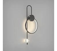 CXYWBD LED Round Light Geometry Aluminum Lighting Vanity Bathroom Lamp 3-Color Temperature Mode Wall for StairsBedroom Aisle,Dark
