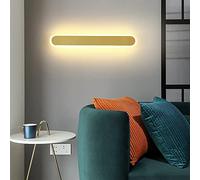 CXYWBD LED Wall Lamp Nordic Style Linear Aluminum Indoor Background for Bedside Hallway Stairs 100CM White/Neutral Light,Gold， Warm White-100CM， 42W