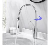 CXYWBD Light Luxury ° Swivel Basin Mixer Tap with Water Drop Single Handle Easy to Operate 59A Brass Sink Tap