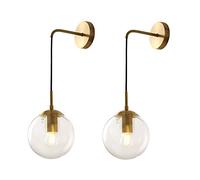CXYWBD Light Minimalist Copper Lamp Creative Bubble Chandelier Bedroom Bedside Living Room Wall Lighting Fixture Lamps Wall,2PACK