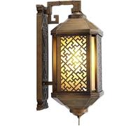 CXYWBD Lighting Mounted Chinese Style Antique Lamp Villa Terrace Balcony Door Light E27 Outdoor Waterproof Garden Wall Aluminum Lantern for Exterior Patio Porc