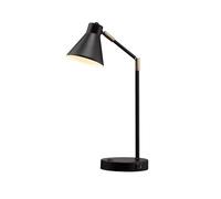 CXYWBD Metal Desk Lamp with Dual USB Charging Ports, 270 Degree Swivel Arm, Soft White Light, Bedside and Home Office, Black Suitable for bedrooms, Living Rooms, Offices, Book