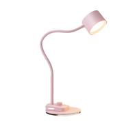 CXYWBD Metal LED Desk Fully Dimmable, with USB C A Charging Ports, 5 Colors, 12W Gooseneck Lamp, Home Office Bedroom Suitable for bedrooms, Living Rooms, Offices, Book(Pink)