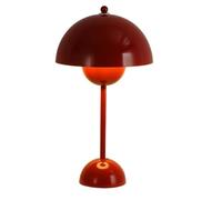 CXYWBD Metal Table Lamp, Dome Lampshade Reflects Light, Room, Study, Office, Bedside, Red Suitable for bedrooms, Living Rooms, Offices, Book