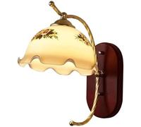 CXYWBD Mid Century Vintage Glass Lamps Creativity Solid Wood with E26/E27 Base Sconces Personality Corridor Home Decoration Wall Light for Background Wall,Shape2