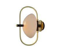 CXYWBD Minimalist Glass G9 Light Source Iron Wall Lamp for Living Room Hallway Bedroom and Study Decoration 11.02in Backdrop Bedside Lighting,
