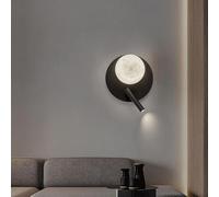 CXYWBD Natural Stone Sconces Semi Flush Mount Light Fixture Ceiling Bedroom Lamp G9 Vintage Farmhouse Round Marble Wall Lighting for Kitchen Hallway Laundry Room