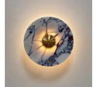 CXYWBD Nordic Stone Lamp Natural Marble Lampshade Metal Base Indoor Interior Wall Lights Chinese Style for Living Dinning Room Corridor Study Home Lighting Decoration(20