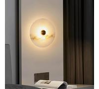 CXYWBD Nordic Stone Lamp Natural Marble Lampshade Metal Base Indoor Interior Wall Lights Chinese Style for Living Dinning Room Corridor Study Home Lighting Decoratio