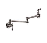 CXYWBD ommercial Kitchen Sink Tap Wall Mounted Brushed Gold Faucet Single Cold Pot Filler Tap with Rotate Folding Spout Farmhouse Bar Faucet Chrome Brass Foldable Sink Tap