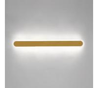 CXYWBD Outdoor Long Linear Lamp, Black Metal Light with Acrylic Lampshade, Portico Strip Atmosphere Lamps, LED, IP65 Waterproof, Ultra-Thin Corridor Wall Washer T-155(Gold-White