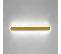 CXYWBD Outdoor Long Linear Lamp, Black Metal Light with Acrylic Lampshade, Portico Strip Atmosphere Lamps, LED, IP65 Waterproof, Ultra-Thin Corridor Wall Washer T-155(Gold-White