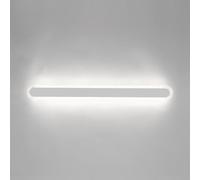 CXYWBD Outdoor Long Linear Lamp, Black Metal Light with Acrylic Lampshade, Portico Strip Atmosphere Lamps, LED, IP65 Waterproof, Ultra-Thin Corridor Wall Washer T-155(White-White