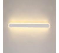 CXYWBD Outdoor Long Linear Lamp, Black Metal Light with Acrylic Lampshade, Portico Strip Atmosphere Lamps, LED, IP65 Waterproof, Ultra-Thin Corridor Wall Washer T-155(White-Warm