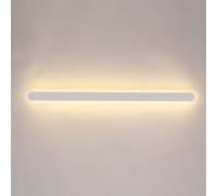 CXYWBD Outdoor Long Linear Lamp, Black Metal Light with Acrylic Lampshade, Portico Strip Atmosphere Lamps, LED, IP65 Waterproof, Ultra-Thin Corridor Wall Washer T-155(White-Warm
