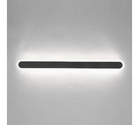 CXYWBD Outdoor Long Linear Lamp, Black Metal Light with Acrylic Lampshade, Portico Strip Atmosphere Lamps, LED, IP65 Waterproof, Ultra-Thin Corridor Wall Washer T-155(Black-White