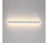 CXYWBD Outdoor Waterproof Lamp, Linear Metal with Acrylic Shade, Black Long Lamps, Courtyard Decorative Lighting Lights, Ultra-Thin Background Wall Atmosphere Light T-155(White,80C