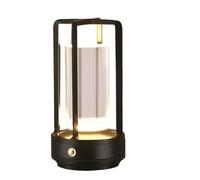 CXYWBD Portable Metal Cordless LED Table Lamp, Rechargeable Battery, 3 Colors Stepless Dimming Touch, Home Outdoor，Black Suitable for bedrooms, Living Rooms, Offices, Book
