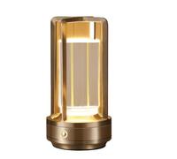 CXYWBD Portable Metal Cordless LED Table Lamp, Rechargeable Battery, 3 Colors Stepless Dimming Touch, Home Outdoor,Silver Suitable for bedrooms, Living Rooms, Offices, Book