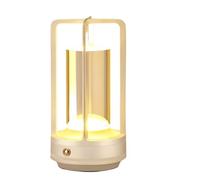 CXYWBD Portable Metal Cordless LED Table Lamp, Rechargeable Battery, 3 Colors Stepless Dimming Touch, Home Outdoor, White Suitable for bedrooms, Living Rooms, Offices, Book