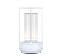 CXYWBD Portable Metal Table Lamp, 3-Shade Photocell Powered, Rechargeable LED Light, Indoor/Outdoor/Bar, White Suitable for bedrooms, Living Rooms, Offices, Book