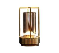 CXYWBD Portable Metal Table Lamp, Three-Color Photocell Powered, Rechargeable LED Light, Indoor/Outdoor/Bar, Gold Suitable for bedrooms, Living Rooms, Offices, Book