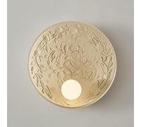 CXYWBD Resin Lamp Japanese Style Round Shape Sconces with G4 Base Source Wall Light for Bedroom Bedside Bathroom Headlights Home Lighting Foyers(Style3)