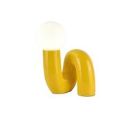 CXYWBD Resin Table Lamp with Milky White Spherical Glass Lampshade, Bedside Bedroom Room Corner Office Suitable for bedrooms, Living Rooms, Offices, Book(Yellow)