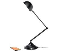 CXYWBD Retro Touch Dimmable Metal Table Lamp with USB Port, 3 Color Modes Home Office, Bedroom Nightstand Suitable for bedrooms, Living Rooms, Offices, Book(Black)